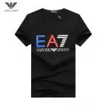 ea7 slim fit cotton printed t-shirt ea7 logo black